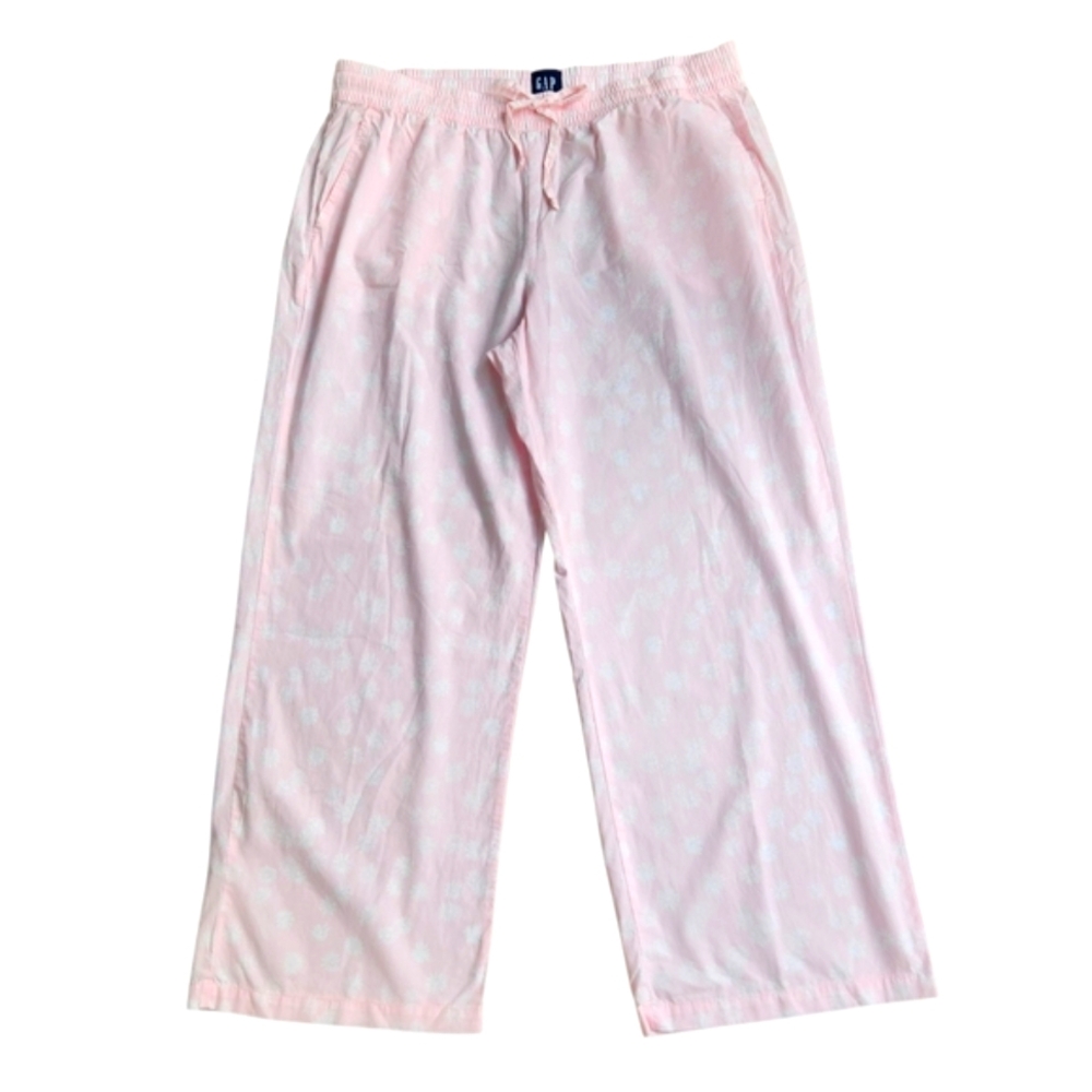 NEW! GAP 2-Pack Women Pink Blue Striped Pajama Sleepwear Pants Soft Cotton Large - Picture 9 of 15